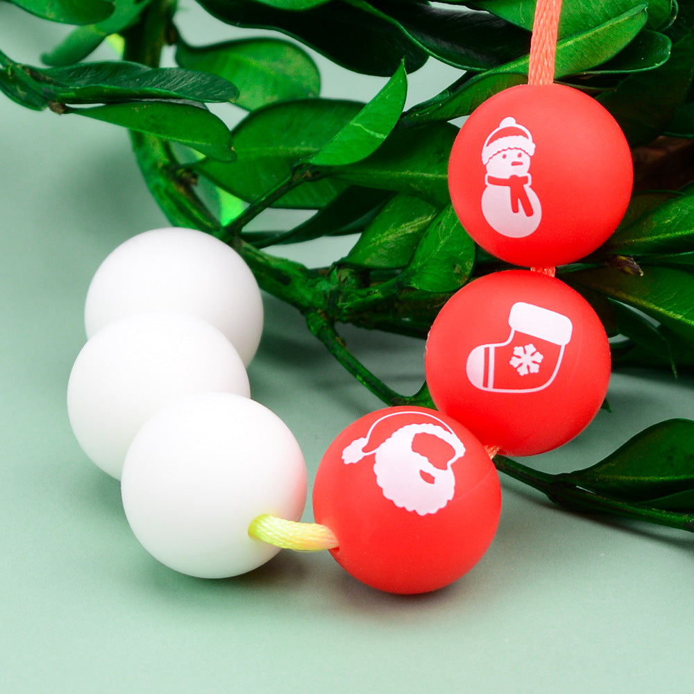 Cuentas de tema de Navidad de silicona de 10pcs al por mayor